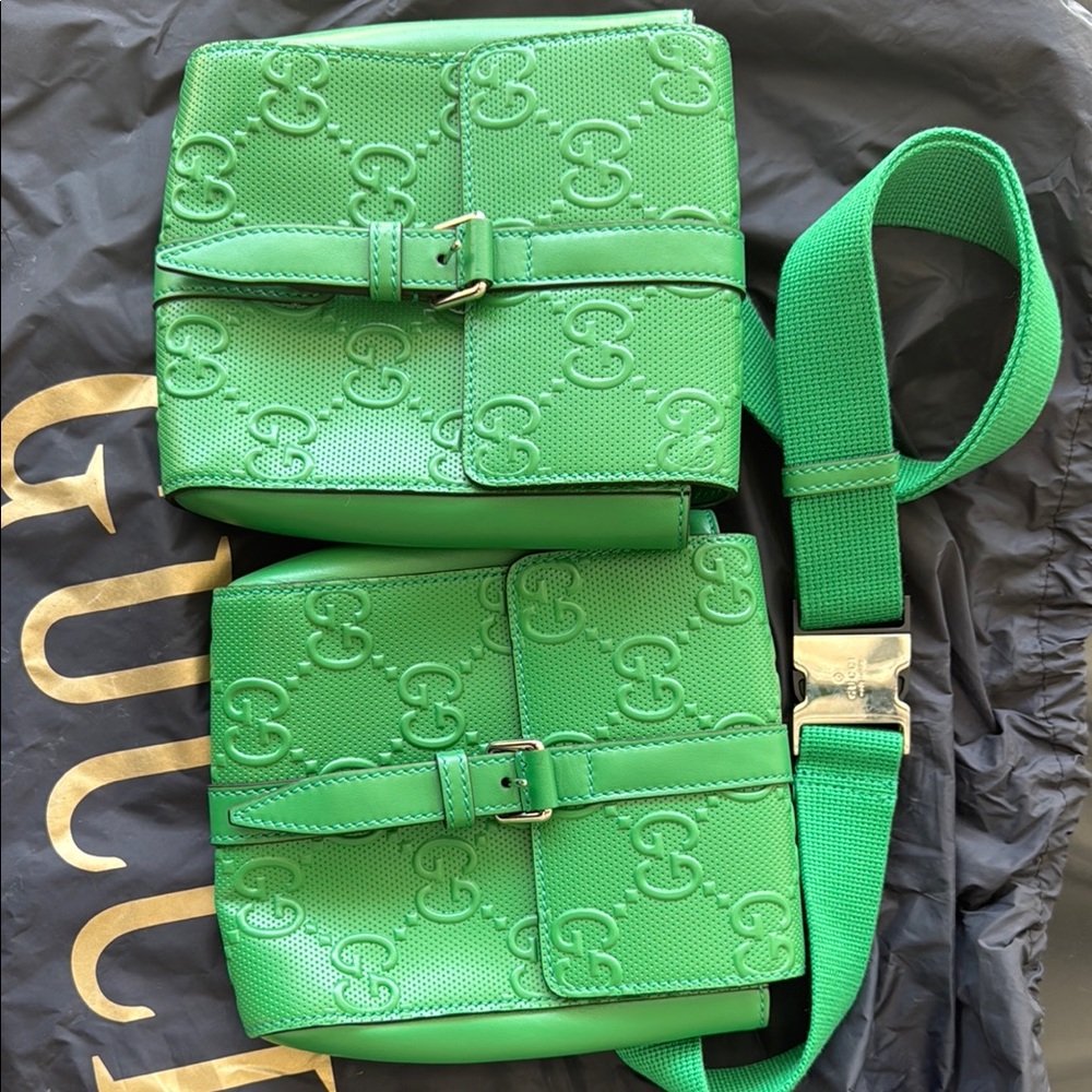 Gucci Green Crossbody Bag Set